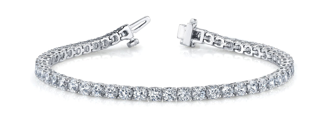 Classic Round Diamond Tennis Bracelet - 14Kt White - 2.5 CTW - Natural VS1-VS2, F-G - 70463-2.5